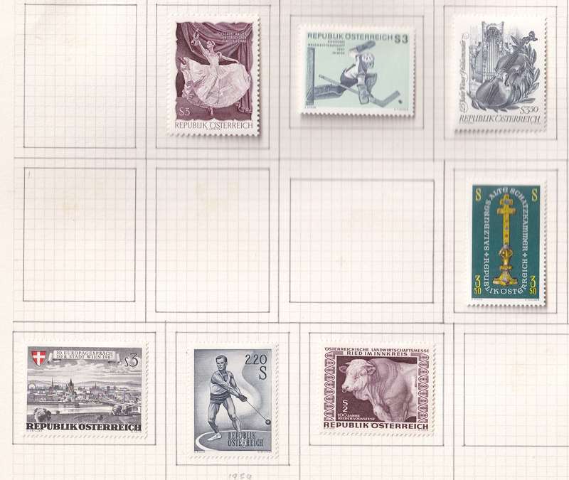 Austria 1965 > sets and part sets, M/H                  (15 SCANS)
