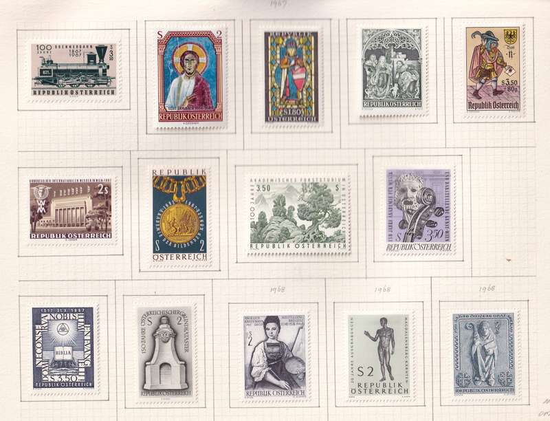 Austria 1965 > sets and part sets, M/H                  (15 SCANS)