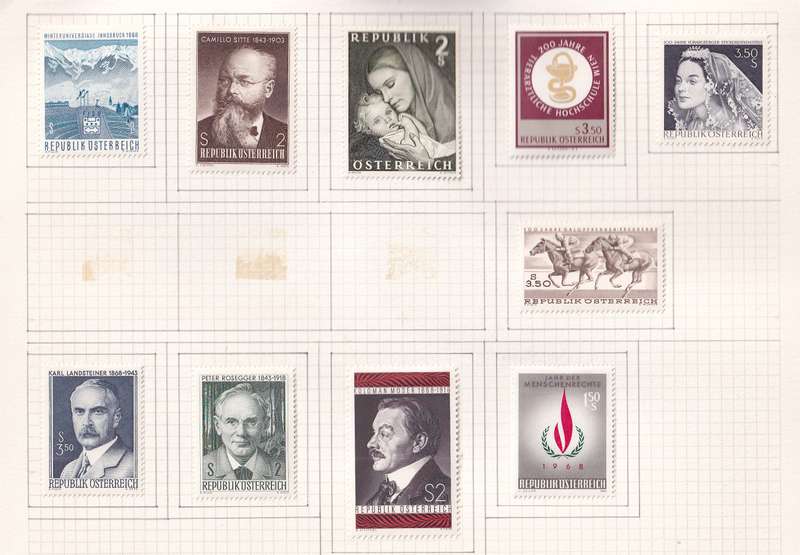Austria 1965 > sets and part sets, M/H                  (15 SCANS)