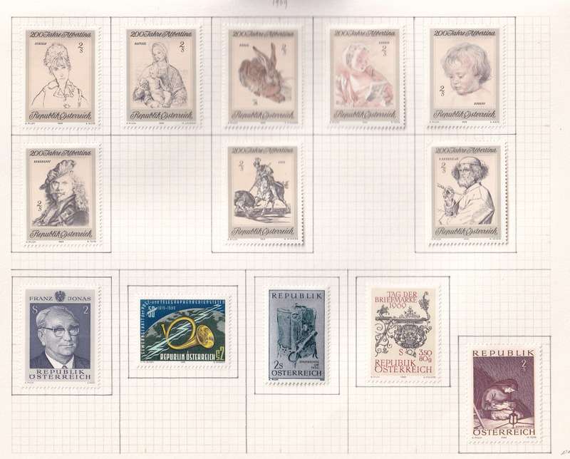 Austria 1965 > sets and part sets, M/H                  (15 SCANS)
