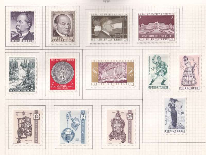 Austria 1965 > sets and part sets, M/H                  (15 SCANS)