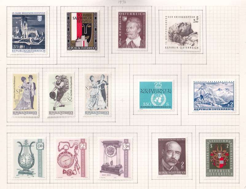 Austria 1965 > sets and part sets, M/H                  (15 SCANS)