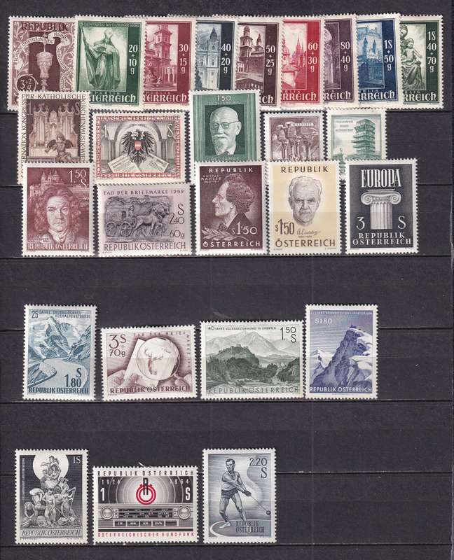 Austria 1965 > sets and part sets, M/H                  (15 SCANS)