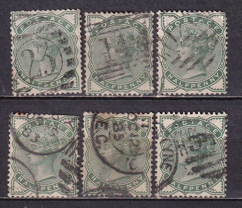 GB 1880-81 QV 1/2d pale green(W49), used     (SG 165, CV £120)