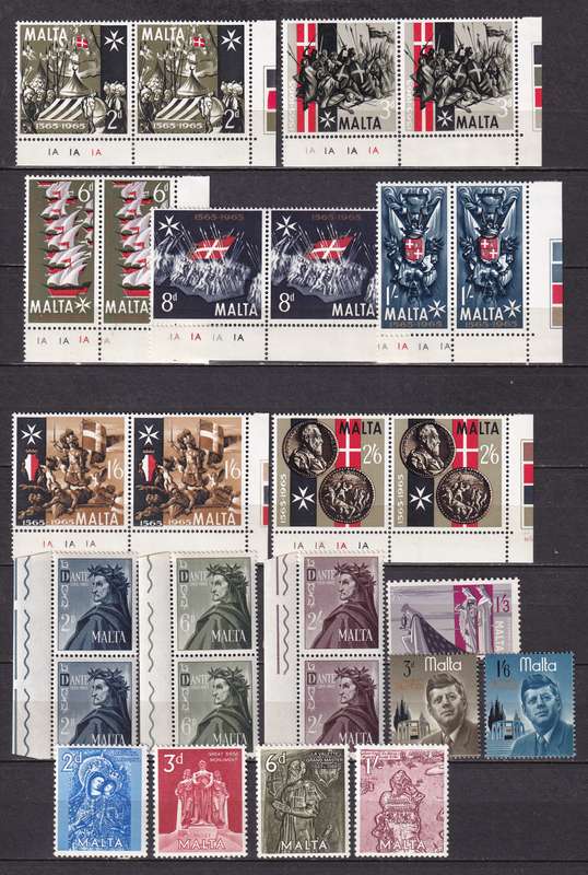 Malta 1950> sets in marginal control B4 , MNH & M/H                  ( 13 X SCANS)