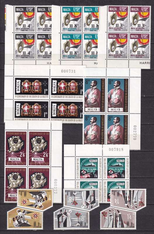 Malta 1950> sets in marginal control B4 , MNH & M/H                  ( 13 X SCANS)