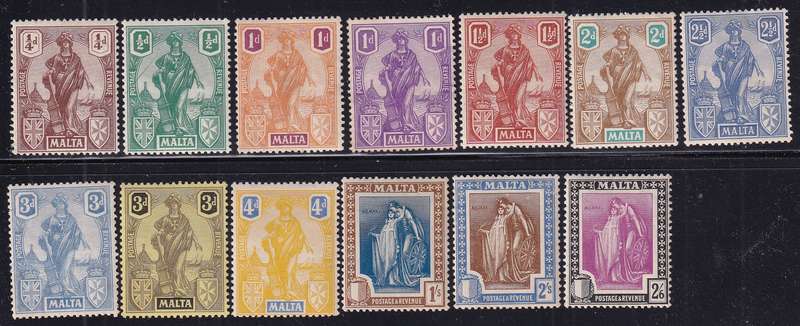 Malta 1922-26  part set, M/H                           (SG 123 >, CV £85)