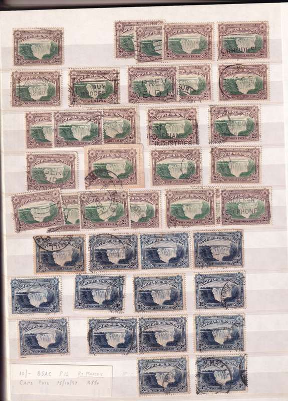 Pronto 32 page stamp album with some Southern Rhodesia stamps , good used condition