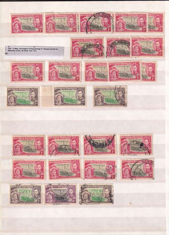 Pronto 32 page stamp album with some Southern Rhodesia stamps , good used condition