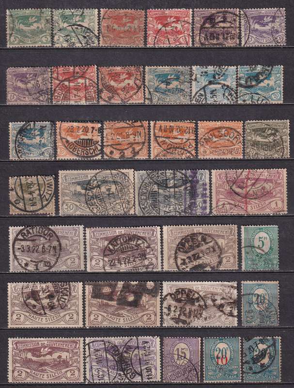 Germany Upper Selesie 1920 part sets, M/H & used