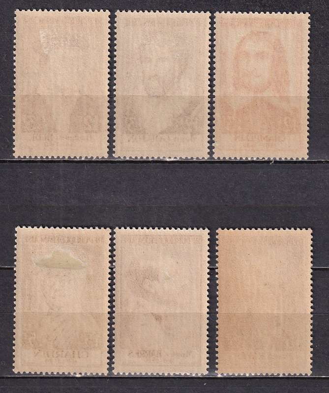 France 1956 National Relief Fund set, MLH               (SG 1291-1296, CV £46)