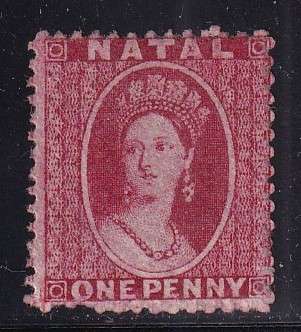 Natal 1859-60 QV 1d rose (no W/M) , M/H            (SACC 8, CV R2500)