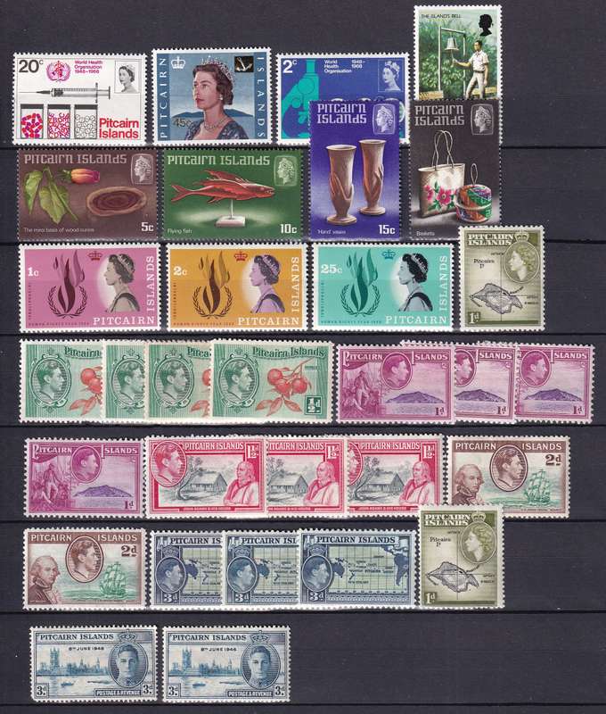 Pitcairn Islands part sets , M/H & used                    (2 X SCANS)