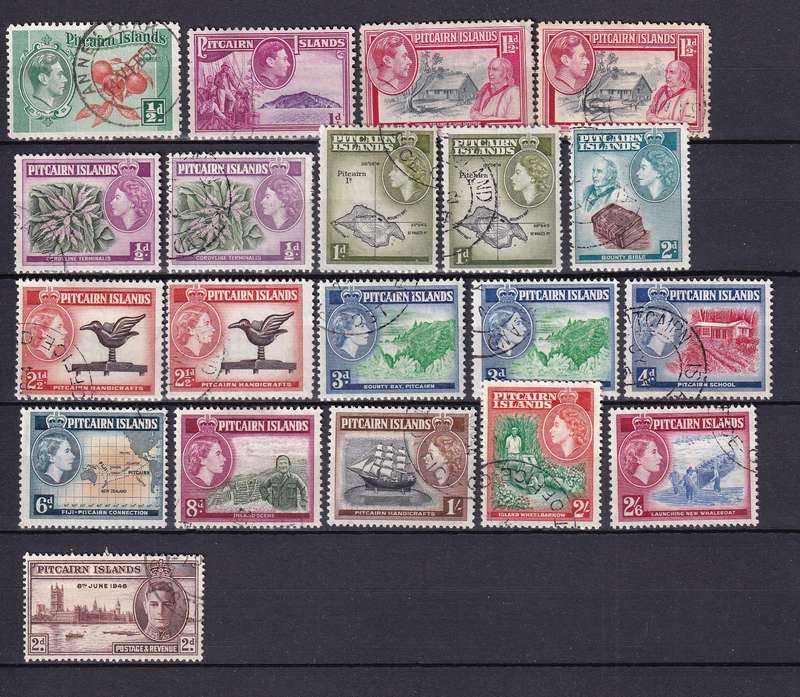 Pitcairn Islands part sets , M/H & used                    (2 X SCANS)