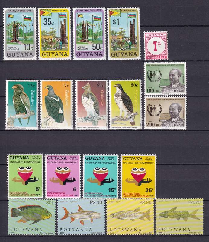Africa states (Congo, Kenya, Malawi , Zimbabwe, Basutoland) part sets, most MNH    (6 X SCANS))