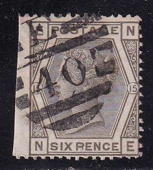 GB 1873-80 6d grey plate 15 (W48), used                 (SG 147, CV £85)