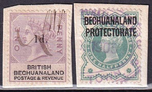 Bechuanaland 1888> QV revenues, used on piece            ( SACC 22 & 58)