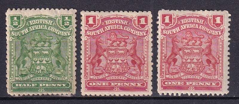 BSAC 1898-1908 part Definitive issue , M/H         ( 67,69,CV R285)