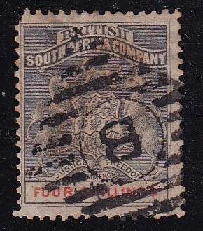BSAC 1892/94 4s , used                  (fault, SACC 26, CV R1050)