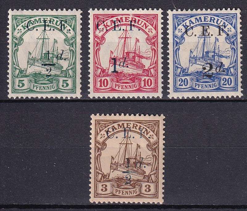 Germany Colonies 1915 post offices abroad (Kamerun) part set (C.E.F.), M/H