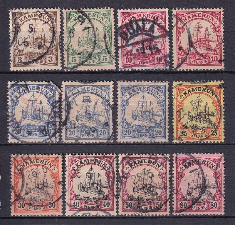 Germany Colonies 1900 post offices abroad (Kamerun) part set (Postmarks), used