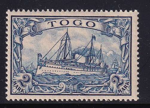 Germany Colonies 1900 Post Office abroad (Togo) 2Mk blue, no W/M, MLH