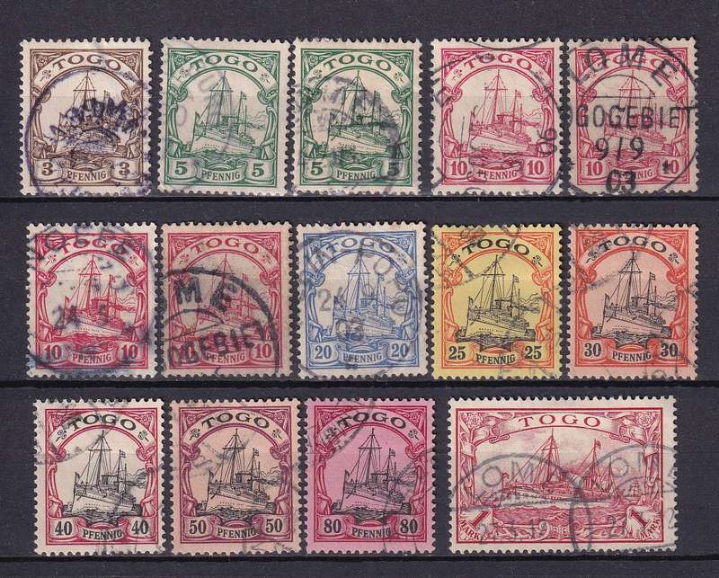 Germany Colonies 1900 Post Office abroad (Togo) part set, no W/M, used