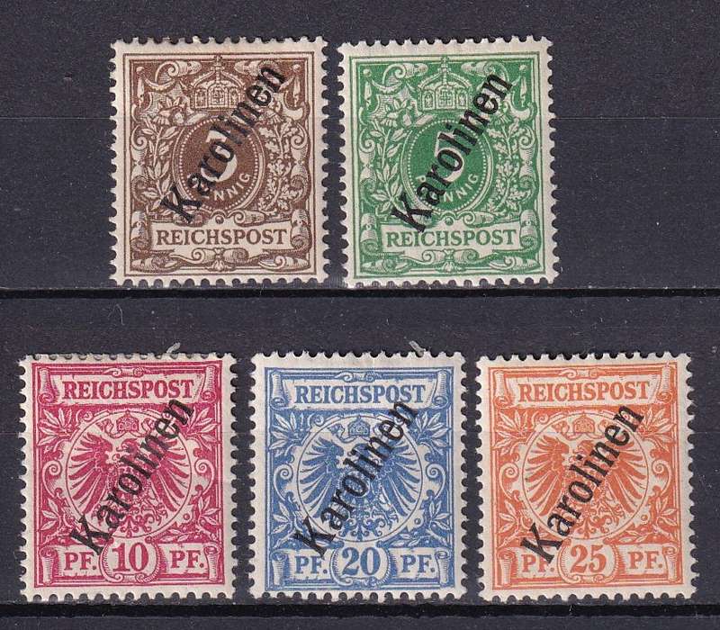 Germany Colonies 1899-1900 Post Office abroad (Karolinen) part set, no W/M, MLH