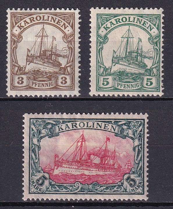 Germany Colonies 1915-19 Post Office abroad (Karolinen) part set, MLH