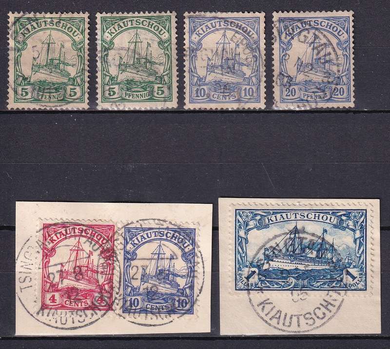 Germany Colonies 1901 Post Office abroad (Kiautschou) part set, no W/M,  used