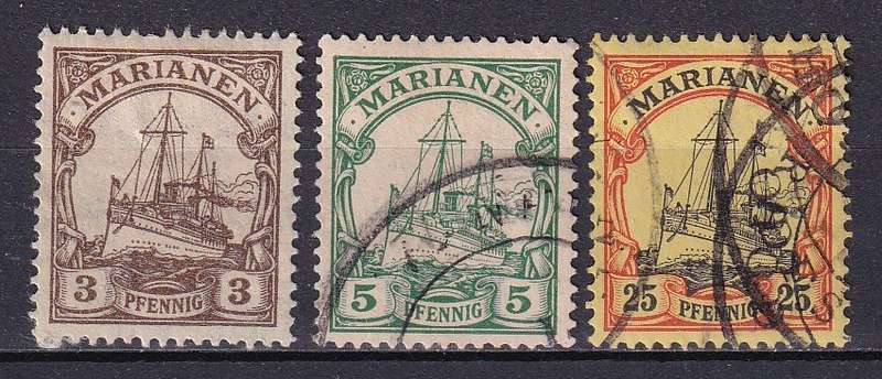 Germany Colonies 1901 Post Office abroad (Marianen Island) part set, no W/M ,  used