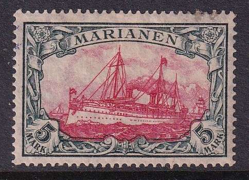 Germany Colonies 19016-19 Post Office abroad (Marianen Island)  5 Mk , used