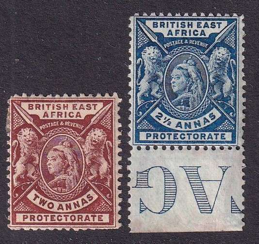 British East Africa 1896-1901 QE part sets, M/H             (SG 67,68 , CV R750)