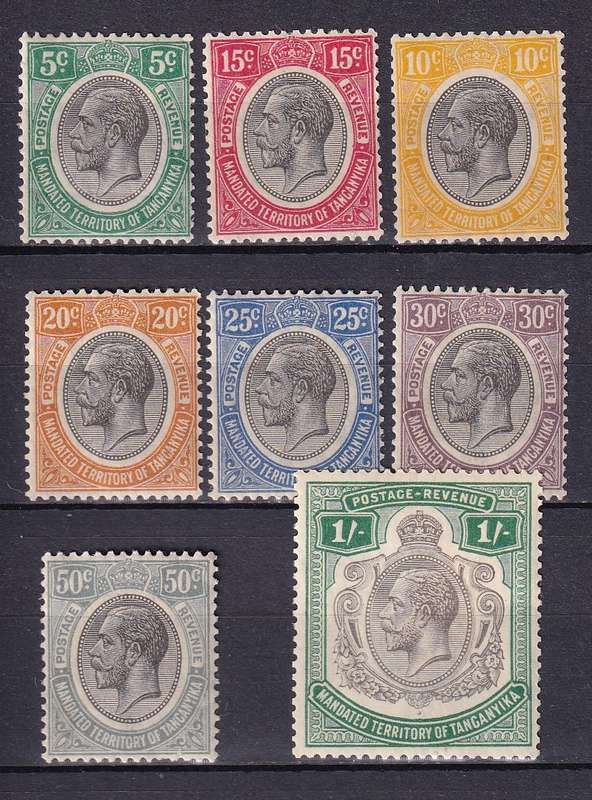 Tanganyika 1927-31 KG V part set, M/H         (SG 93>, CV £15 (R350)