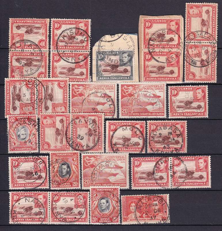 Kenya Uganda Tanganyika (KUT) POSTMARK lot , used             (3 x SCANS))