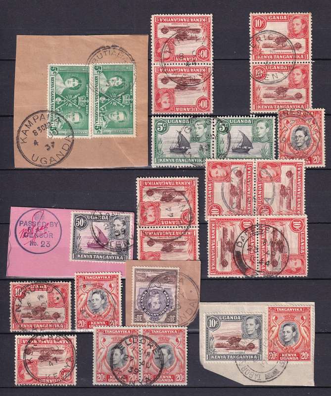 Kenya Uganda Tanganyika (KUT) POSTMARK lot , used             (3 x SCANS))