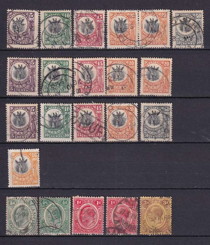 Tanganyika 1922>part sets, used                     (SG 74> )