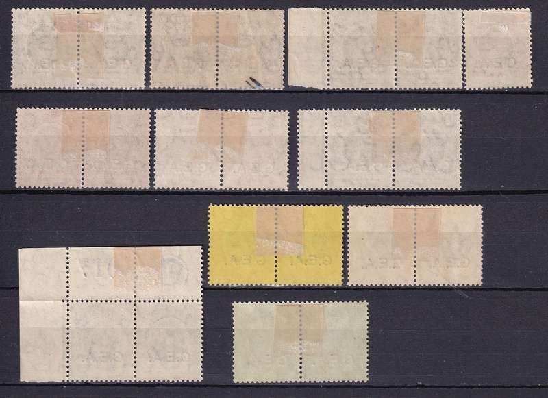 Tanganyika 1917-21 KG V German East Africa (G.E.A.) part set, M/H           (SG 45-54)
