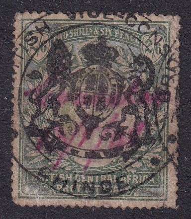 British Central Africa 1903-04> KE 2/6 revenue (British Vice Consul), used        (no gum, SG 63 )