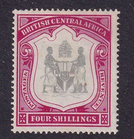 British Central Africa 1897-1900 4s black and carmine , M/H               (SG 50,CV £120 (R2780)