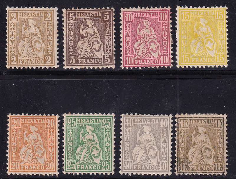 Switzerland 1862 part set, M/H               (SG 92>, CV £610)
