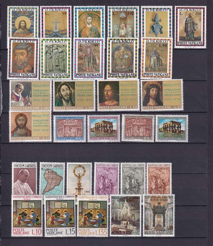 Vatican sets, MNH         (3 X SCANS)