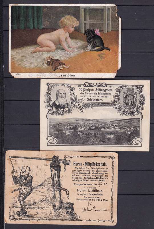 Germany Postcards x 14 , used mixed condition         (10 x SCANS)