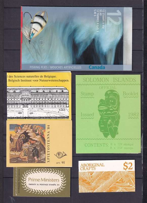 GB ,Canada ,Australia and world mix of stamp booklets X 65 (complete), MNH         ( 6 X SCANS)