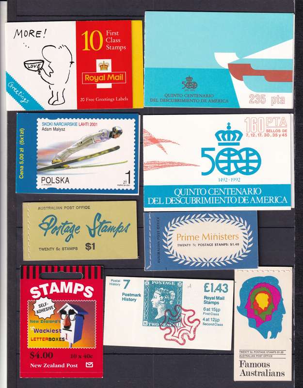 GB ,Canada ,Australia and world mix of stamp booklets X 65 (complete), MNH         ( 6 X SCANS)