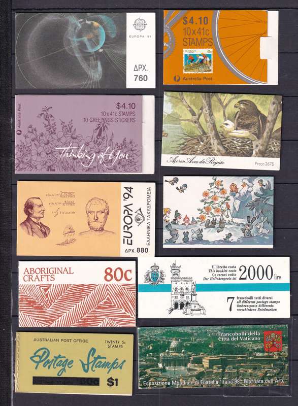 GB ,Canada ,Australia and world mix of stamp booklets X 65 (complete), MNH         ( 6 X SCANS)