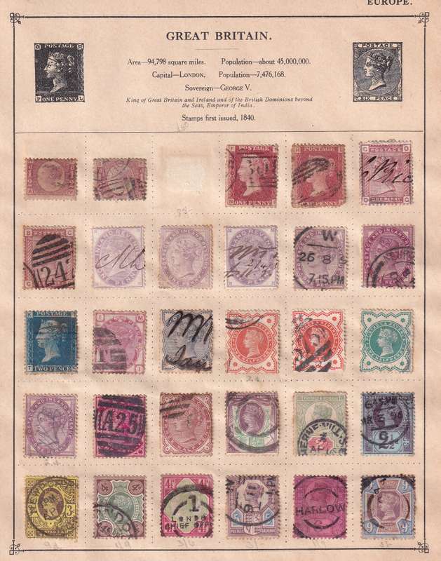 GB QV part sets on 5 pages , used mixed condition , used                   (5 X SCANS)