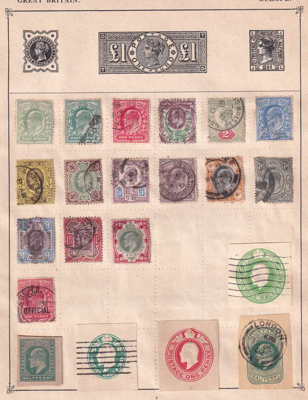 GB QV part sets on 5 pages , used mixed condition , used                   (5 X SCANS)