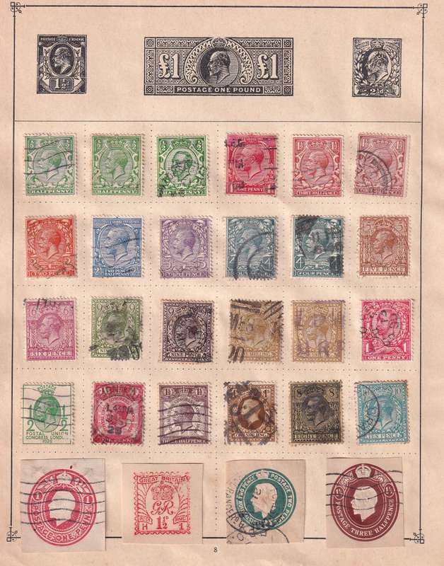 GB QV part sets on 5 pages , used mixed condition , used                   (5 X SCANS)