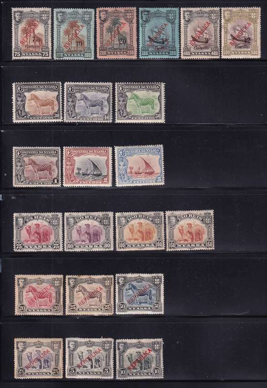 Nyassa 1921 part sets, M/H               (2 X SCANS)